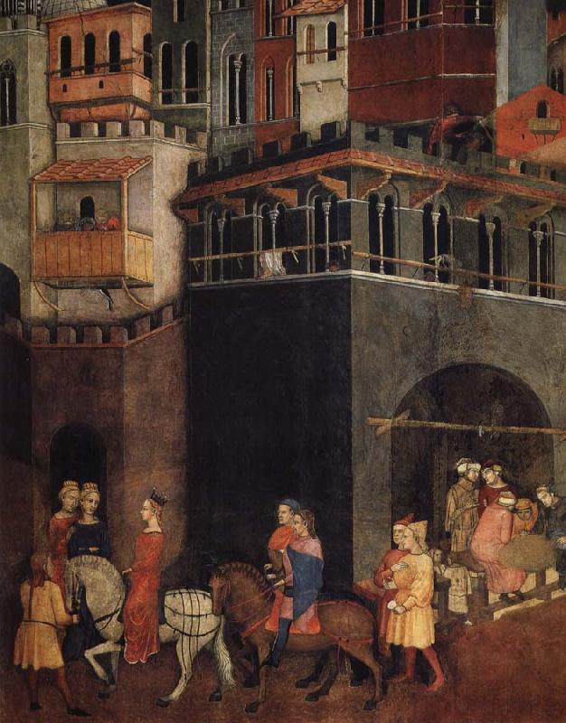 Ambrogio Lorenzetti den goda styrelsen Sweden oil painting art